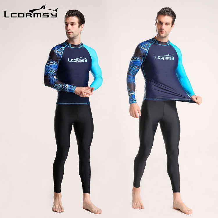 Bộ Quần Áo Bơi Cho Nam Chống Nắng Dài Tay LC772 Quần dài