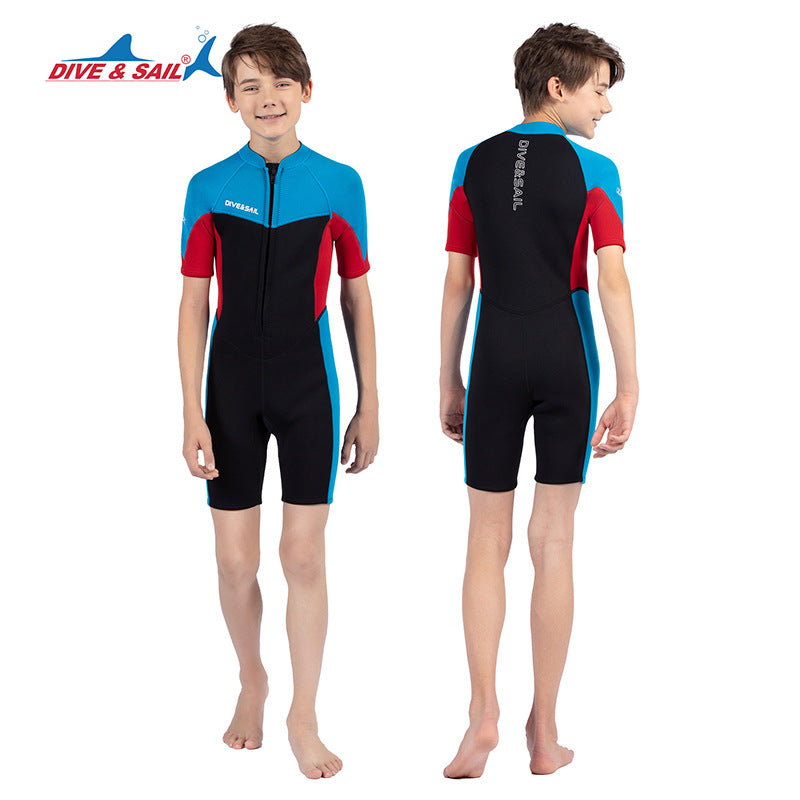 Bộ Bơi Giữ Nhiệt Trời Lạnh Cho Bé Trai Thiếu Niên Dạng Liền Dày 2.5mm WS604 - ProSwim.vn