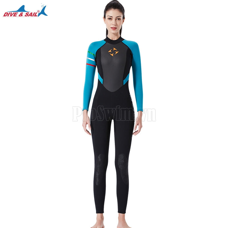 Đồ Bơi Giữ Nhiệt Nữ Dày Wetsuit 3mm Bơi Lặn Chèo Thuyền