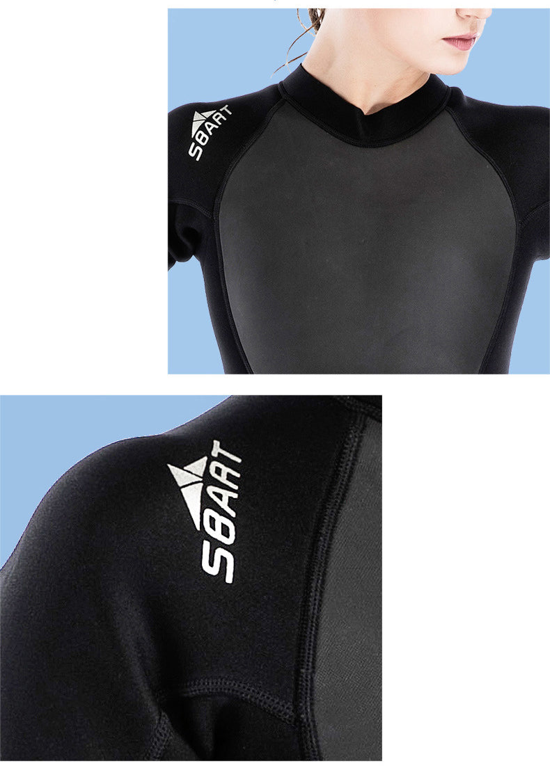 Bộ Lặn Liền Giữ Nhiệt Nữ Wetsuit Sbart Đen Tím