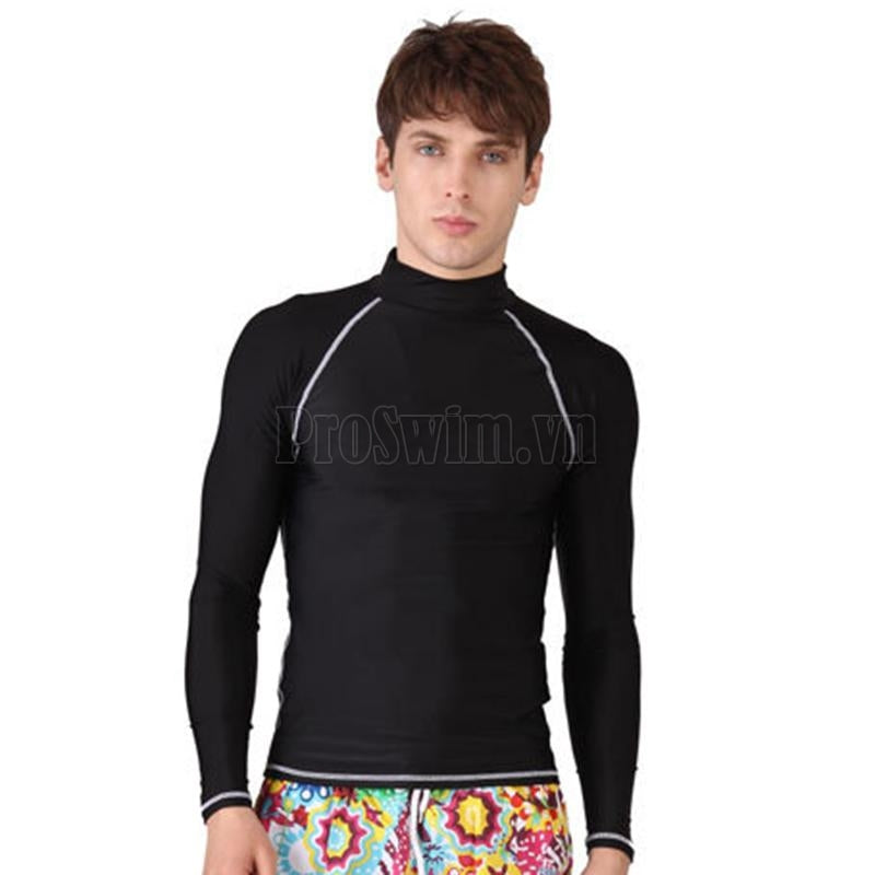 Áo Bơi Nam Dài Tay Sbart 702 Đen Có Big Size - ProSwim.vn