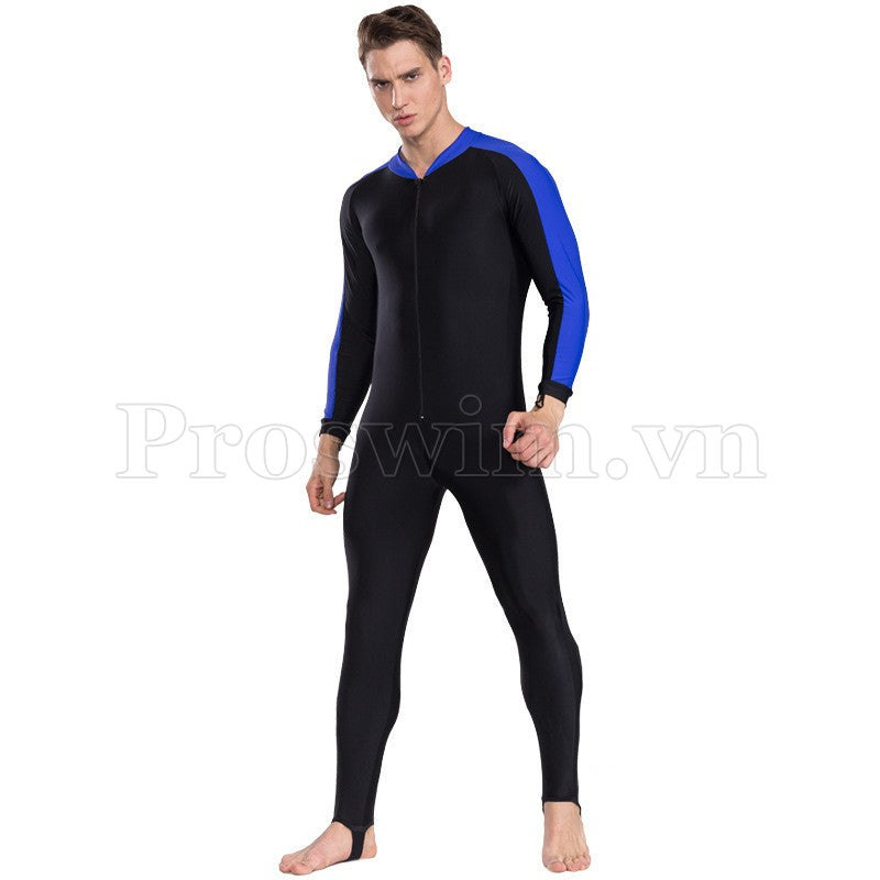Bộ bơi liền thân nam có dẫm gót Sbart 1001 Đen Xanh - ProSwim.vn