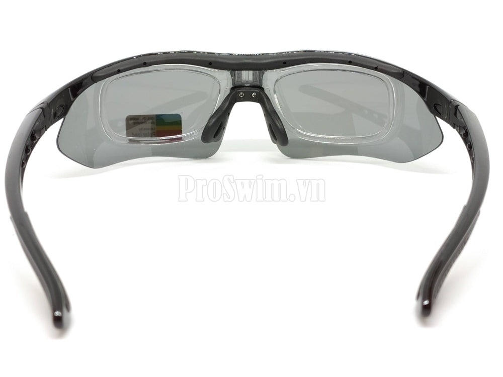 Kính Thể Thao Đi Xe Đạp 5 Tròng Basto BS102 Gọng Đen Tuyền (có khung gắn độ cận) - ProSwim.vn