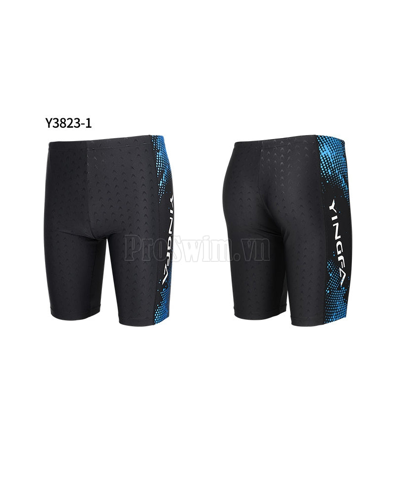 Quần Bơi Yingfa Cho Nam Dạng Lửng 3823 Đen Xanh