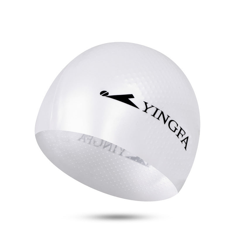 Mũ Bơi Chống Nước YINGFA Chống Trượt Màu Trắng - ProSwim.vn