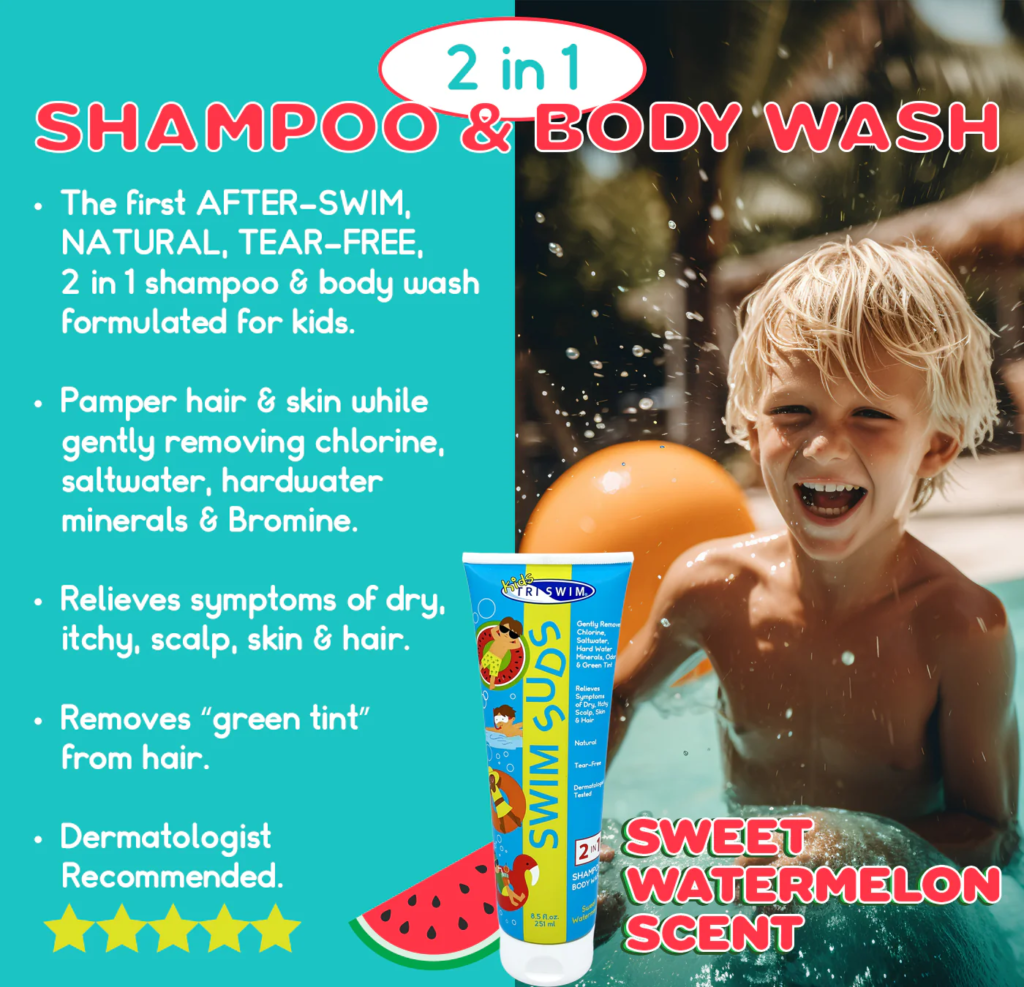 Dầu gội sữa tắm khử clo chuyên cho đi bơi 2 trong 1 TRISWIM KIDS SWIM SUDS - Dành riêng trẻ em - ProSwim.vn