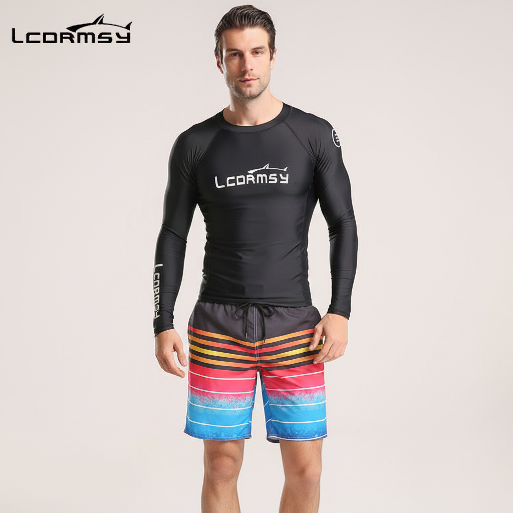 Bộ Quần Áo Bơi Cho Nam Chống Nắng Dài Tay LC Quần đi biển SB - ProSwim.vn