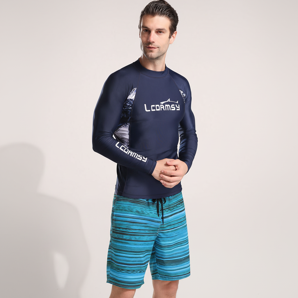 Bộ Quần Áo Bơi Cho Nam Chống Nắng Dài Tay LC Quần đi biển SB - ProSwim.vn