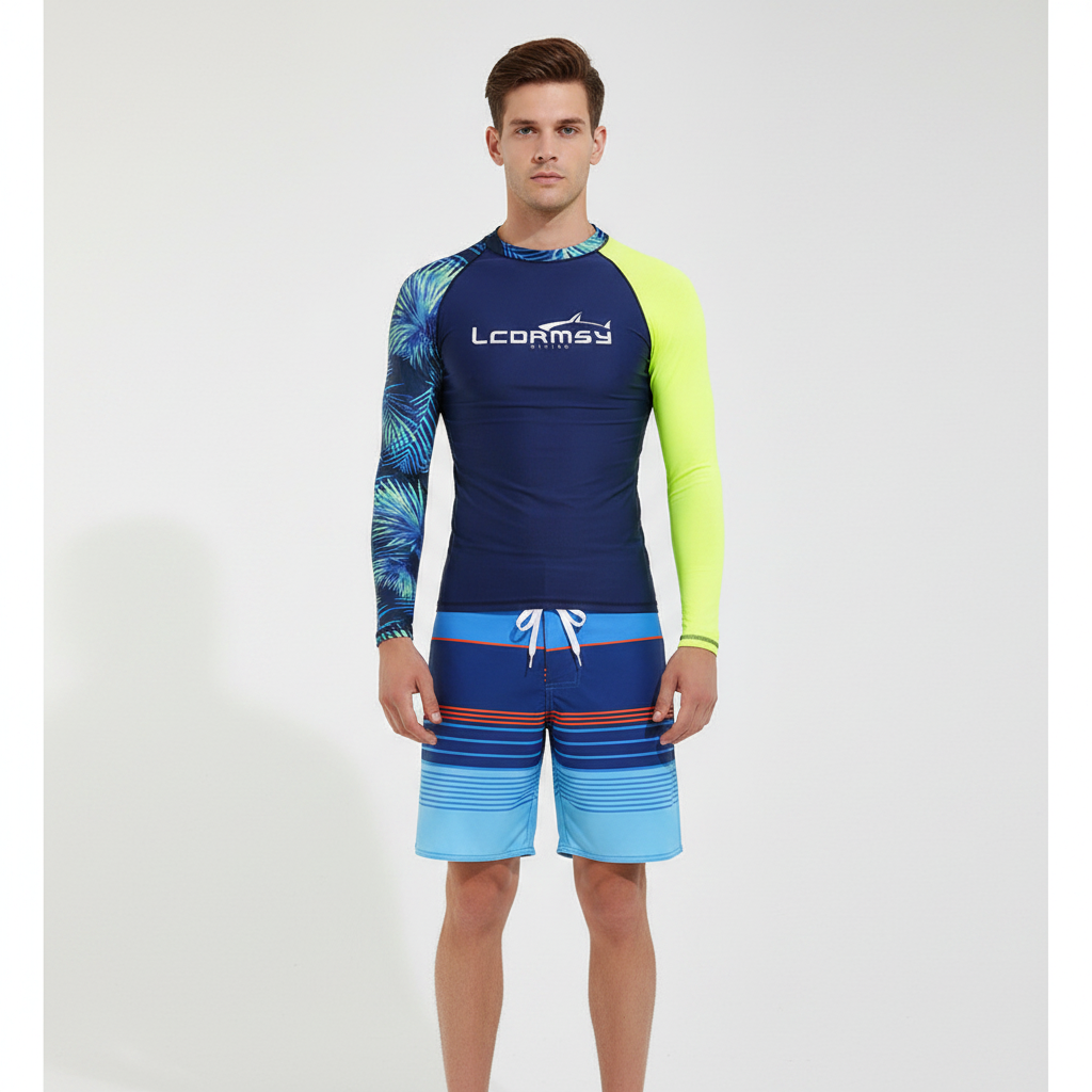 Bộ Quần Áo Bơi Cho Nam Chống Nắng Dài Tay LC Quần đi biển SB - ProSwim.vn