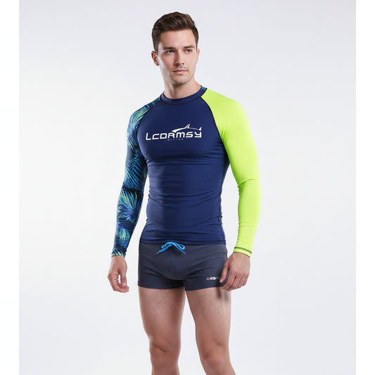 Bộ Quần Áo Bơi Cho Nam Chống Nắng Dài Tay LC Quần Bơi Nam Ngắn