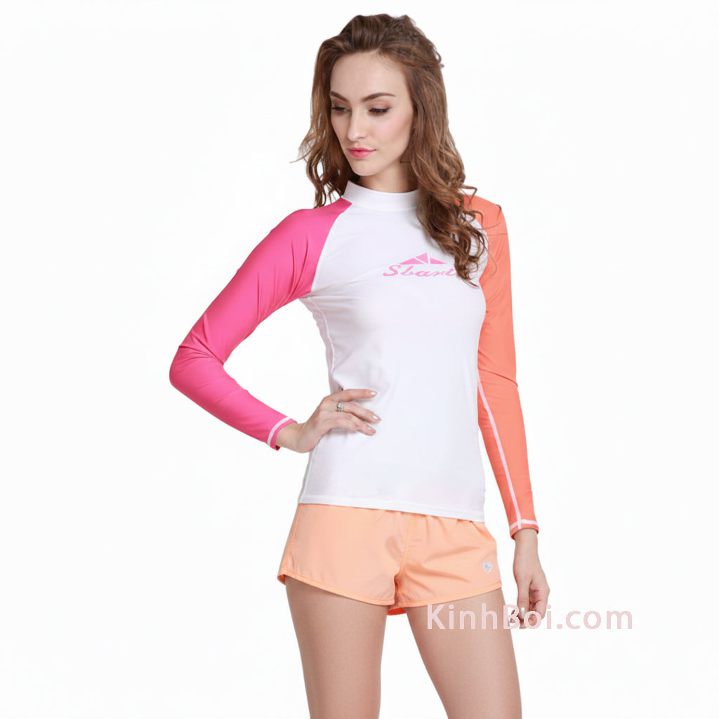 Bộ bơi nữ dài tay kín đáo SBART - Set 3 món đồ bơi bé gái thiếu niên 39-46 kg