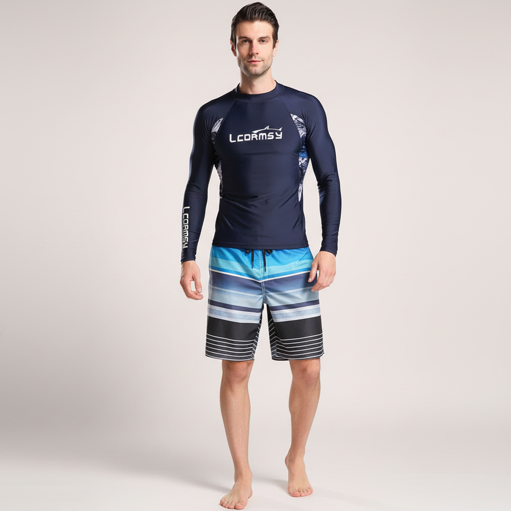 Bộ Quần Áo Bơi Cho Nam Chống Nắng Dài Tay LC Quần đi biển SB - ProSwim.vn