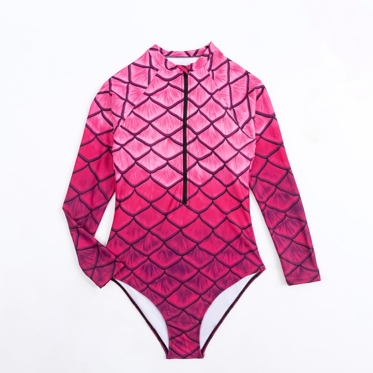 Áo bơi nữ họa tiết tiên cá liền thân dài tay chống nắng chống UV co giãn 4 chiều