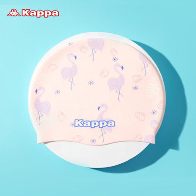 Mũ Bơi Cho Nữ Silicone Chống Nước KAPPA – Họa Tiết Hạc Tím