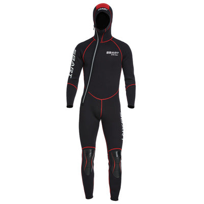 Bộ Quần Áo Lặn Biển 3mm Wetsuit Cao Cấp Lót Nhung SBART Giữ Ấm Giữ Nhiệt Kéo Khoá 1 Mảnh Có Mũ Trùm Đầu Che Tai