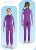 Bộ Bơi Giữ Nhiệt Trời Lạnh Cho Bé Gái Dạng Rời Dày 2.5mm WS587 Tím