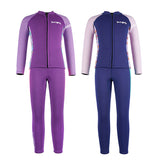 Bộ Bơi Giữ Nhiệt Trời Lạnh Cho Bé Gái Dạng Rời Dày 2.5mm WS587 Tím