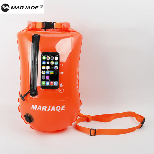 Phao bơi đường trường 20L có ngăn để điện thoại cảm ứng,phao buộc bụng 2 túi khí để được đồ khô