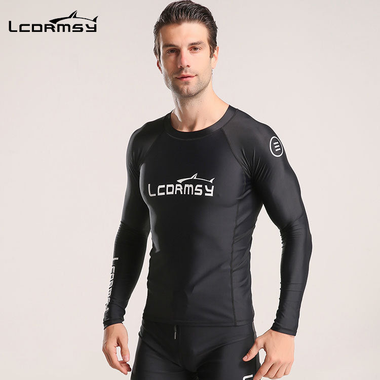 Bộ Quần Áo Bơi Cho Nam Chống Nắng Dài Tay LC700 Đen - ProSwim.vn