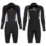 Bộ Bơi Nữ Liền Thân Mùa Đông Giữ Nhiệt Bán Thân 1.5mm Dive&Sail Dài Tay Đen Hồng