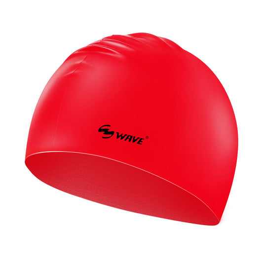 Mũ Bơi Silicone WAVE Trơn Màu Đỏ - ProSwim.vn