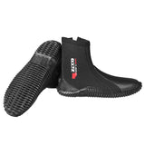 Giày lặn biển chuyên nghiệp cao cổ có khóa kéo chất liệu giữ ấm giữ nhiệt 5mm đế cứng bảo vệ chân