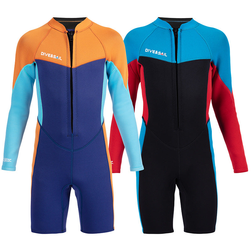 Đồ bơi giữ nhiệt cho bé dày 2.5mm liền thân dài tay Dive&Sail