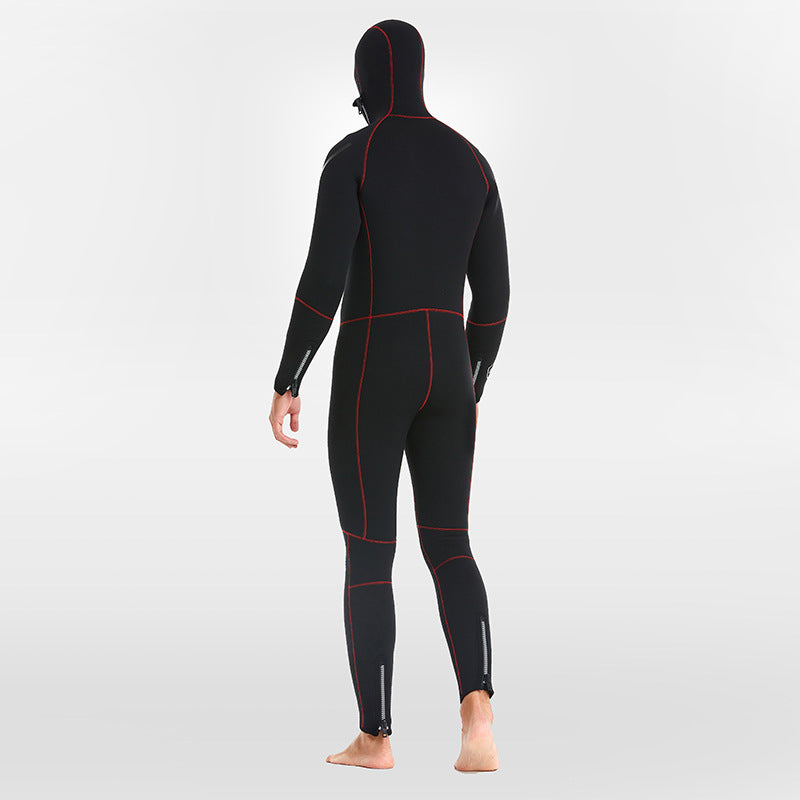 Bộ Quần Áo Lặn Biển 5mm Wetsuit Cao Cấp SBART Giữ Ấm Giữ Nhiệt Kéo Khoá 1 Mảnh Có Mũ Trùm Đầu Che Tai - ProSwim.vn