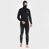 Bộ Quần Áo Lặn Biển 5mm Wetsuit Cao Cấp Lót Nhung SBART Giữ Ấm Giữ Nhiệt Kéo Khoá 1 Mảnh Có Mũ Trùm Đầu Che Tai