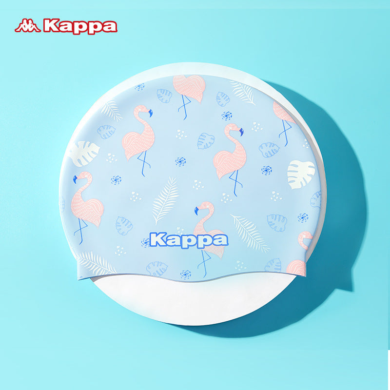 Mũ Bơi Cho Nữ Silicone Chống Nước KAPPA – Họa Tiết Hạc Xanh - ProSwim.vn
