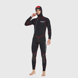 Bộ Quần Áo Lặn Biển 3mm Wetsuit Cao Cấp Lót Nhung SBART Giữ Ấm Giữ Nhiệt Kéo Khoá 1 Mảnh Có Mũ Trùm Đầu Che Tai