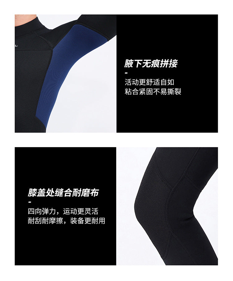 Bộ Đồ Lặn Một Mảnh Tay Dài Dive&Sail Có Khóa Kéo Sau Lưng Dày 3mm Giữ Nhiệt Chống Tia UV Cho Nam - ProSwim.vn