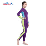 Bộ Bơi Giữ Nhiệt Trời Lạnh Cho Bé Gái Thiếu Niên Dạng Liền Dày 2.5mm WS006 Tím