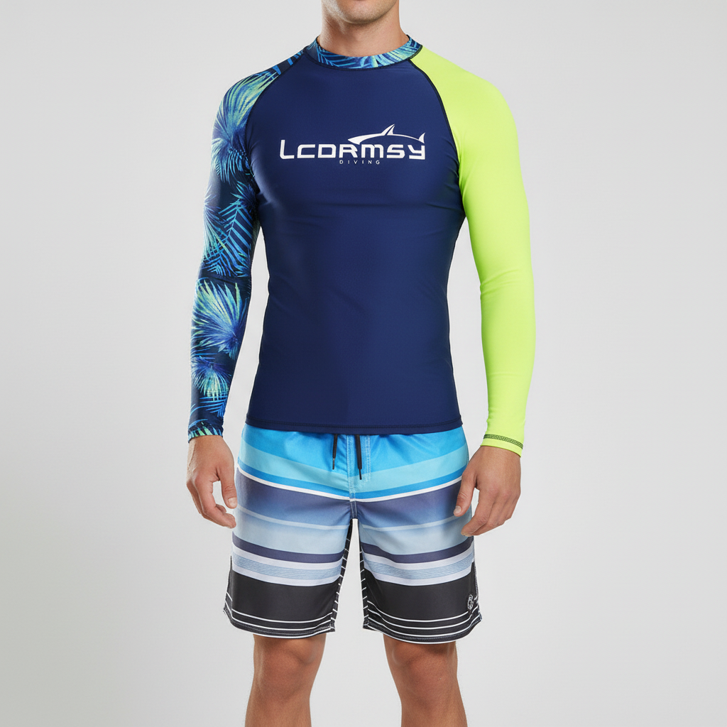 Bộ Quần Áo Bơi Cho Nam Chống Nắng Dài Tay LC Quần đi biển SB - ProSwim.vn