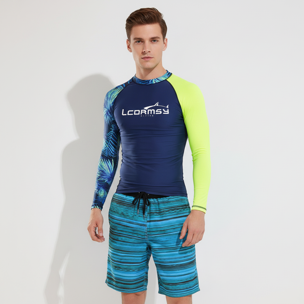 Bộ Quần Áo Bơi Cho Nam Chống Nắng Dài Tay LC Quần đi biển SB - ProSwim.vn