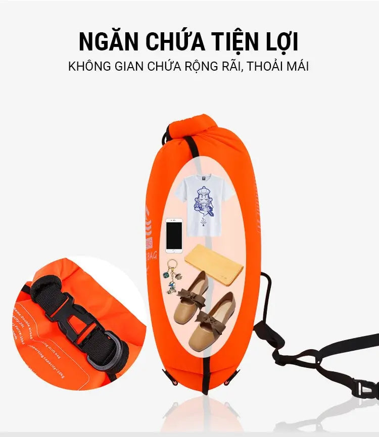 Phao Kéo Bơi Biển 3 Lớp – Phao Bơi Open Water Vượt Sông Kiêm Túi Đựng Đồ MARJAQE 20L - ProSwim.vn