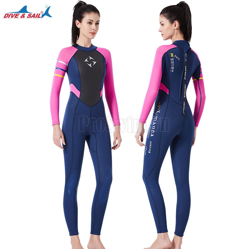 Đồ Bơi Giữ Nhiệt Nữ Dày Wetsuit 3mm Bơi Lặn Chèo Thuyền