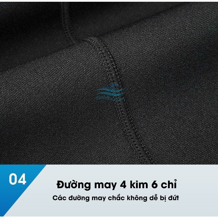 Bộ Bơi Liền Thân Giữ Nhiệt Bán Thân 1.5mm Dive&Sail Dài Tay Đen Vàng