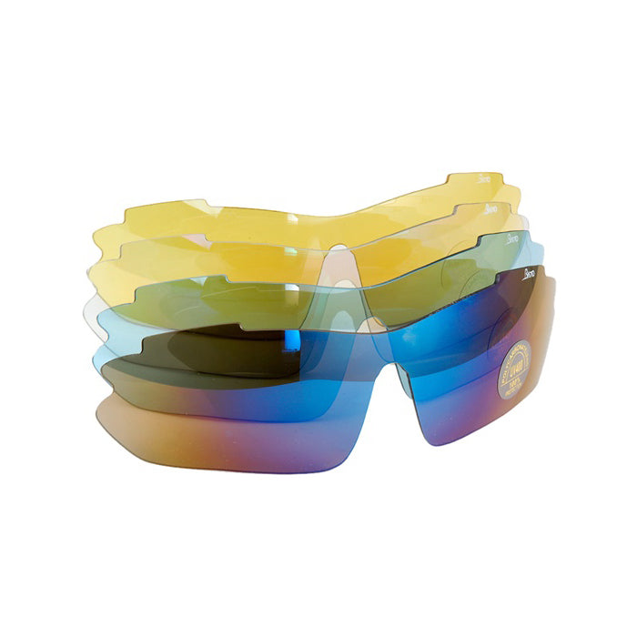 Kính Thể Thao Đi Xe Đạp 5 Tròng Basto BS102 Gọng Đen Tuyền (có khung gắn độ cận) - ProSwim.vn