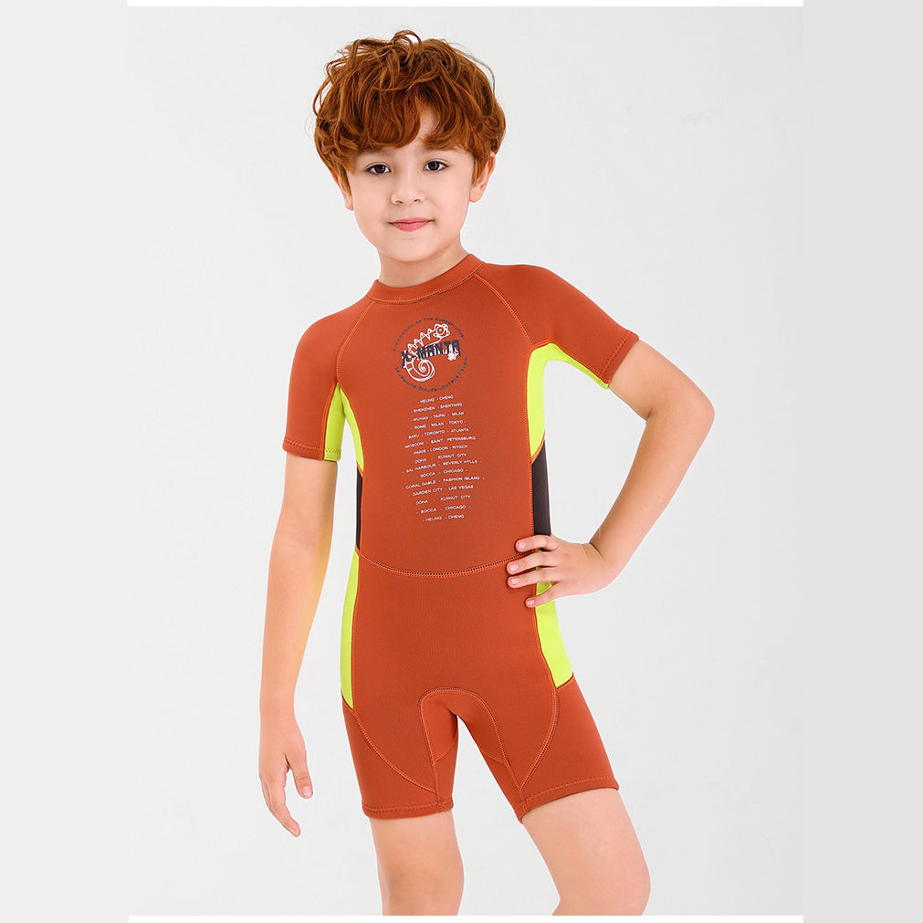 Đồ Bơi Giữ Nhiệt Trẻ Em Dày 2.5mm Dành Cho Bơi Trời Lạnh WS01 Cam - ProSwim.vn