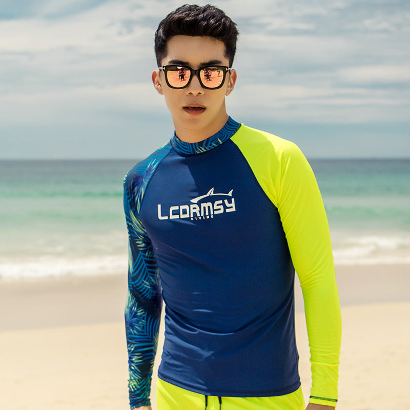 Áo Bơi Nam Chống Nắng Dài Tay LC773 Xanh - ProSwim.vn