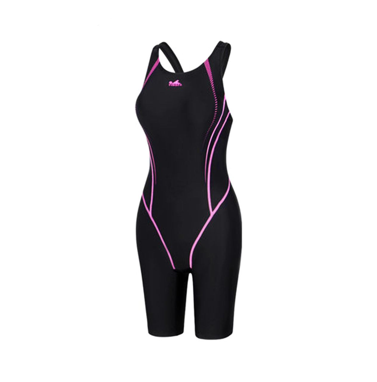 Đồ Bơi Thể Thao Nữ Liền Thân Tới Gối YINGFA Y2138 Đen Hồng - ProSwim.vn