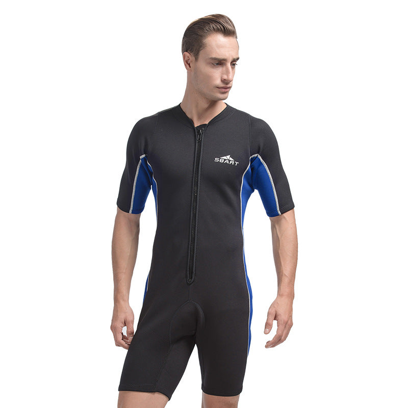 Bộ Đồ Lặn Giữ Nhiệt Wetsuit Sbart Xanh Đen Dài Tới Gối Dày 2mm - ProSwim.vn