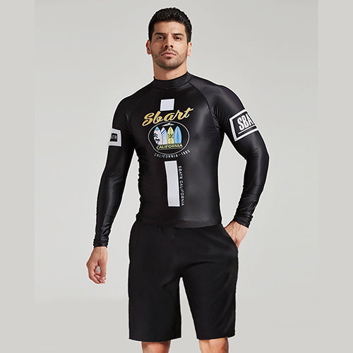 Bộ Đồ Bơi Nam 2 Món Quần Áo Dài Tay Chống Nắng Chống UV Sbart S216