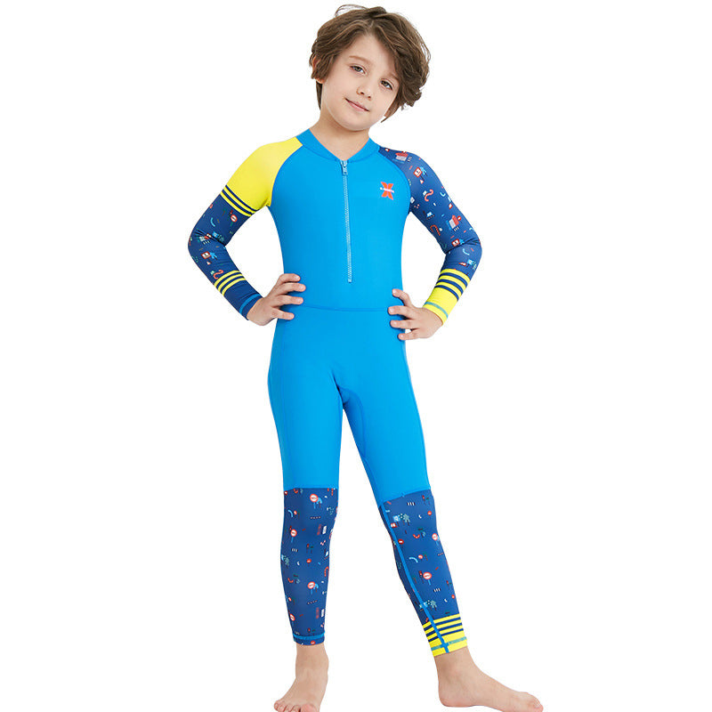 Bộ Bơi Bé Trai Kín Toàn Thân DS22 Xanh Dương - ProSwim.vn