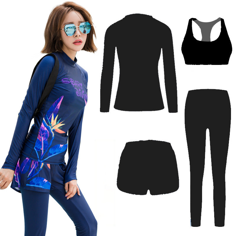 Bộ Đồ Bơi Nữ Dài Tay 2-3-4 Chi Tiết SBART