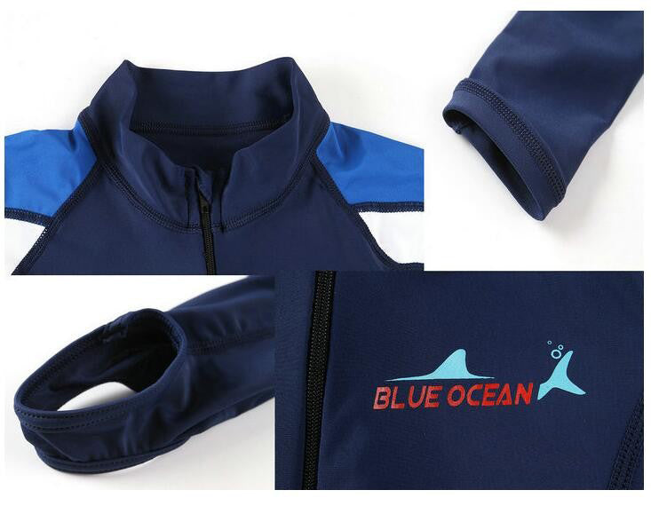 Bộ Bơi Bé Trai Dài Kín Xanh Tím - ProSwim.vn