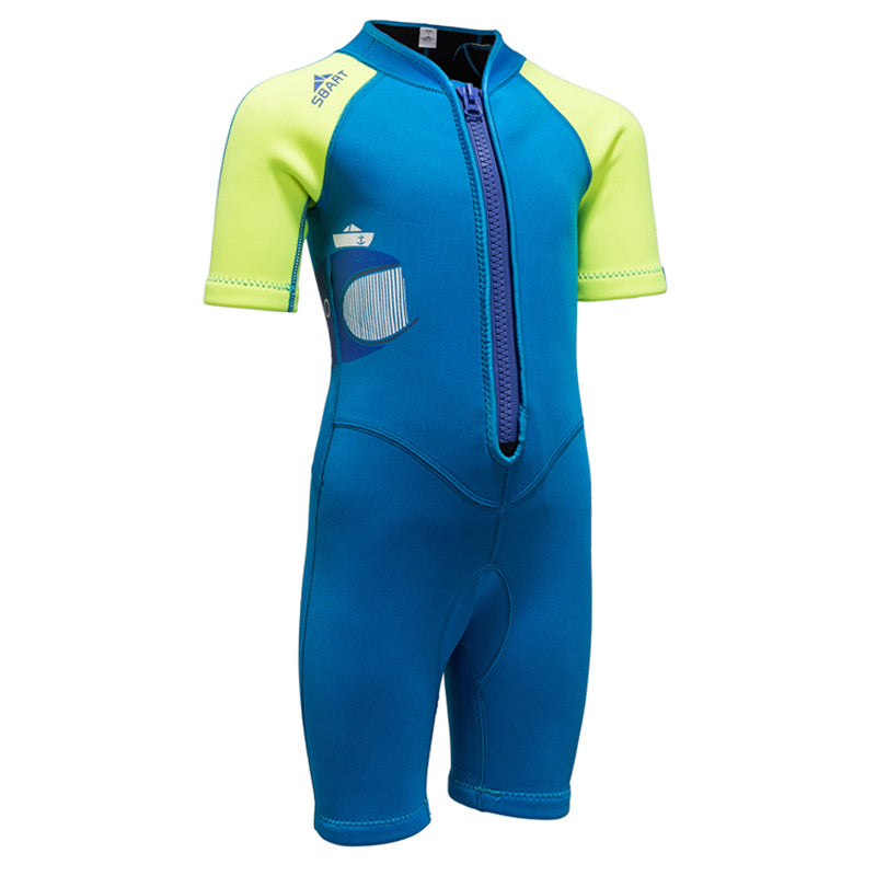 Bộ Bơi Liền Dày Giữ Nhiệt Trẻ Em Sbart 1036 Xanh - ProSwim.vn