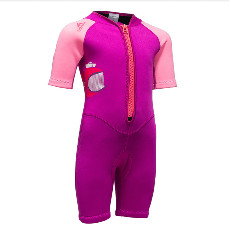 Bộ Bơi Liền Dày Giữ Nhiệt Cộc Trẻ Em Sbart 1036 Hồng - ProSwim.vn
