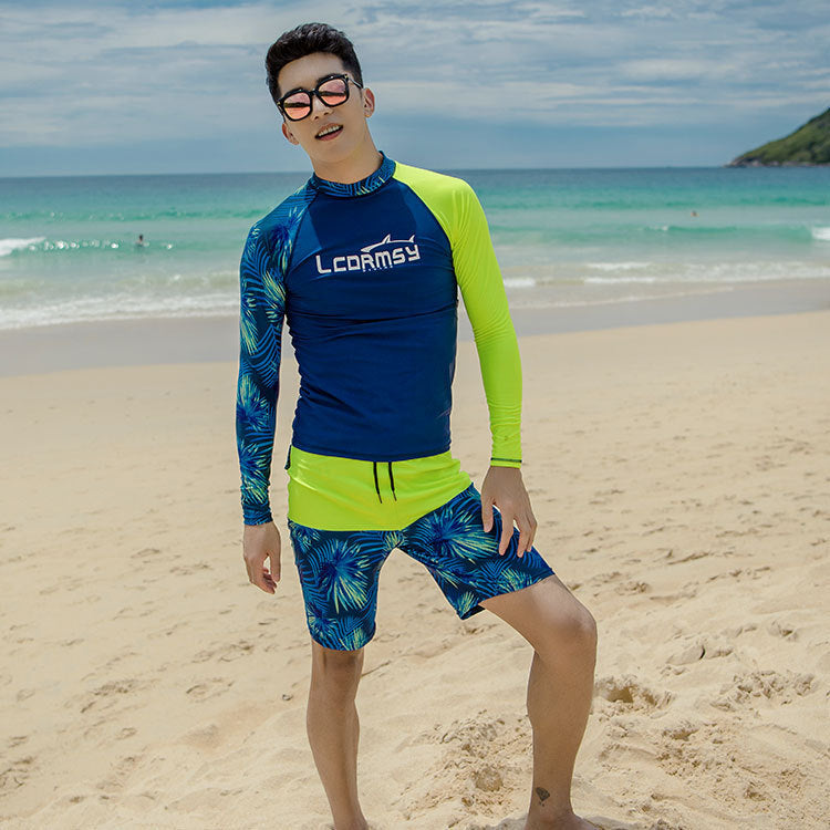 Áo Bơi Nam Chống Nắng Dài Tay LC773 Xanh - ProSwim.vn